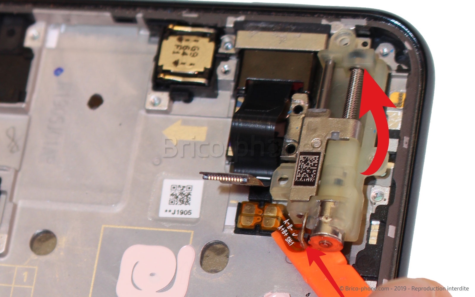 Changement du bloc écran complet avec batterie sur P Smart Z photo 3