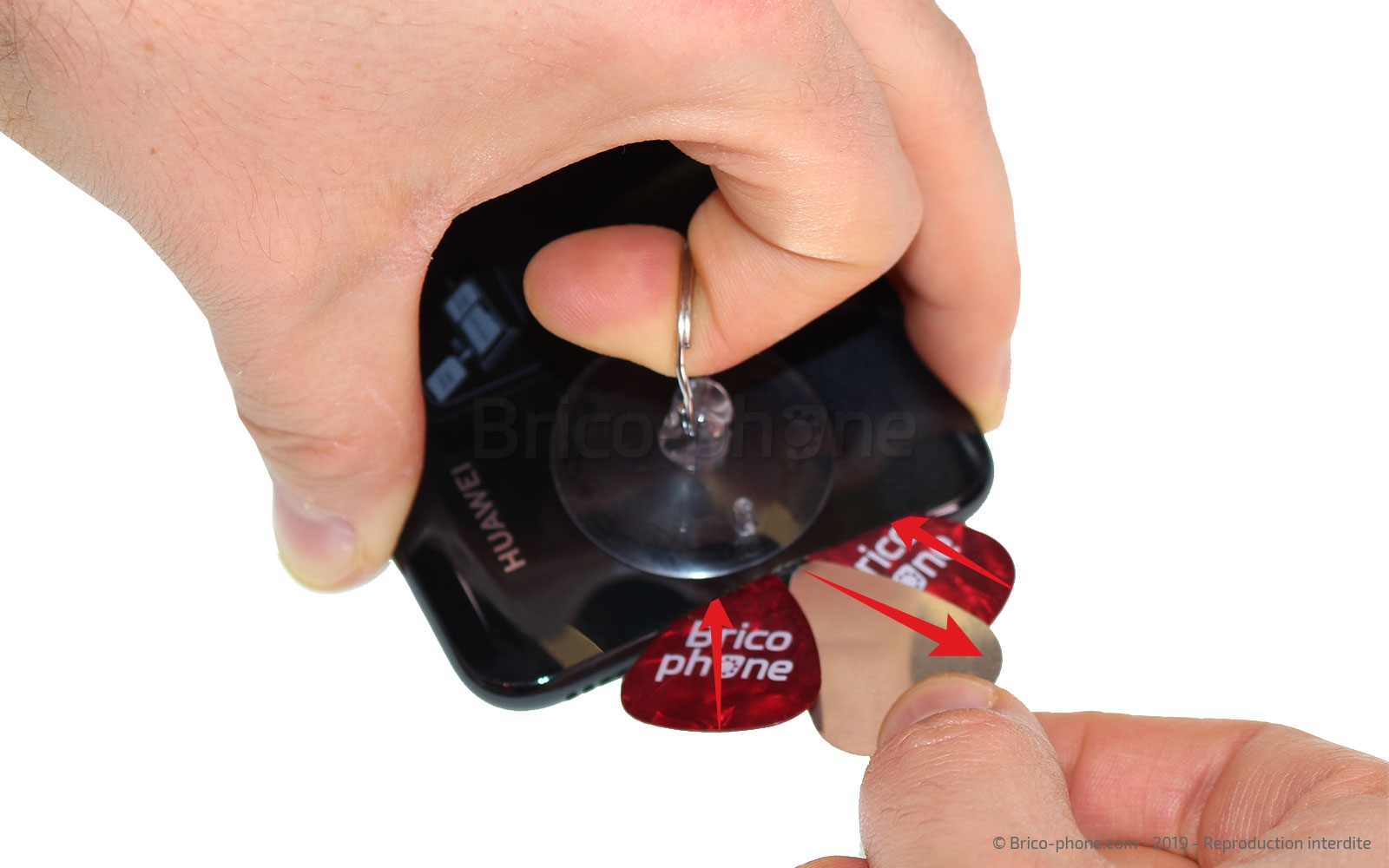 Changement du bloc écran complet avec batterie sur P Smart Z photo 4