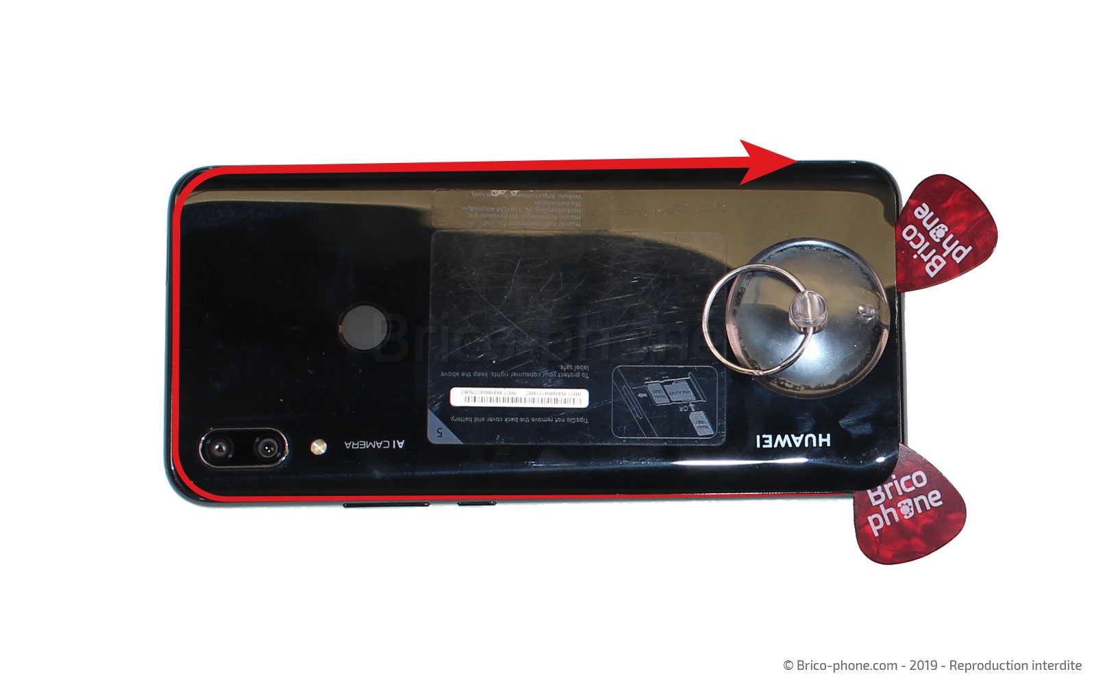 Changement du bloc écran complet avec batterie sur P Smart Z photo 1