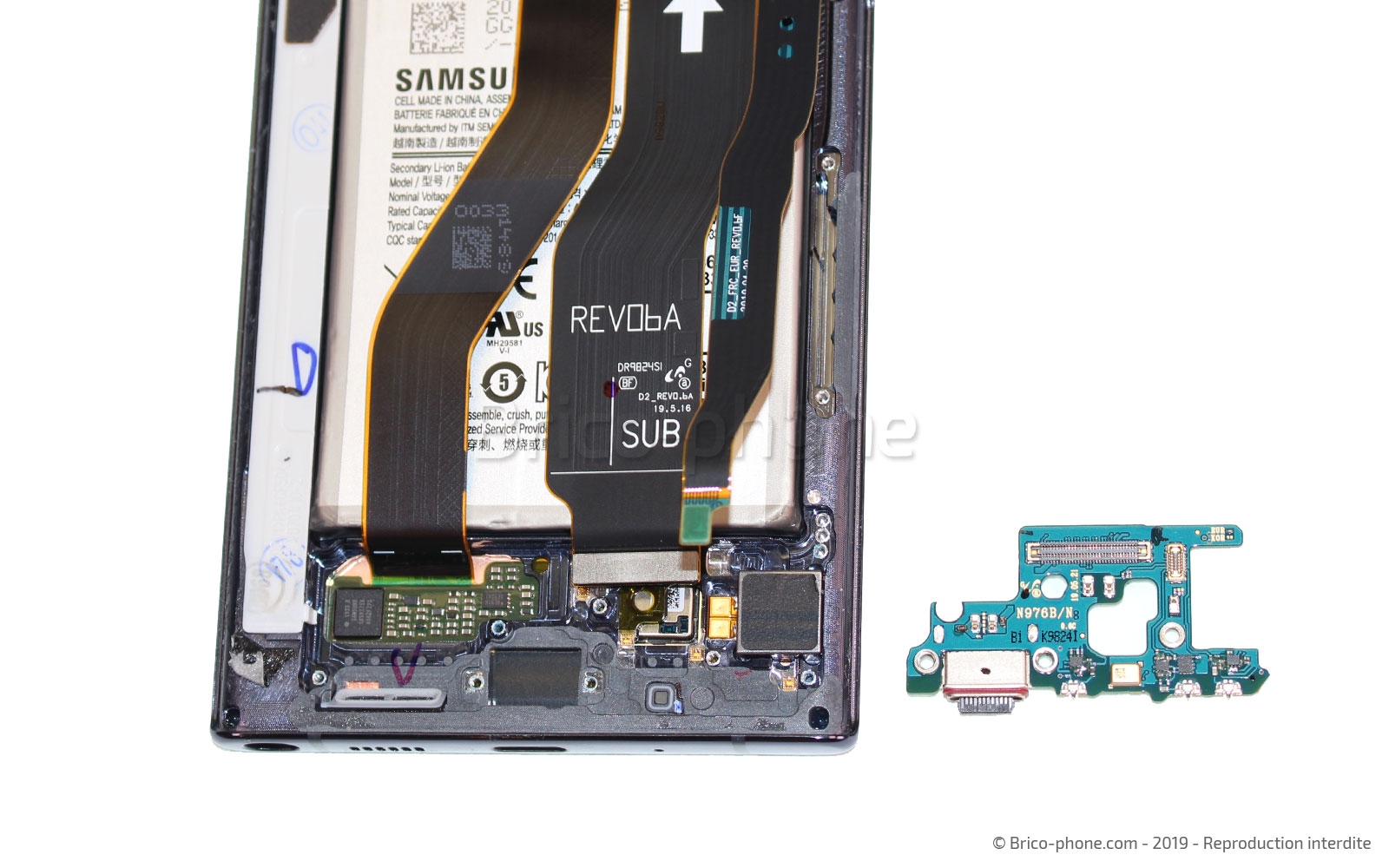 Changement du connecteur de charge sur Galaxy Note 10 Plus photo 3