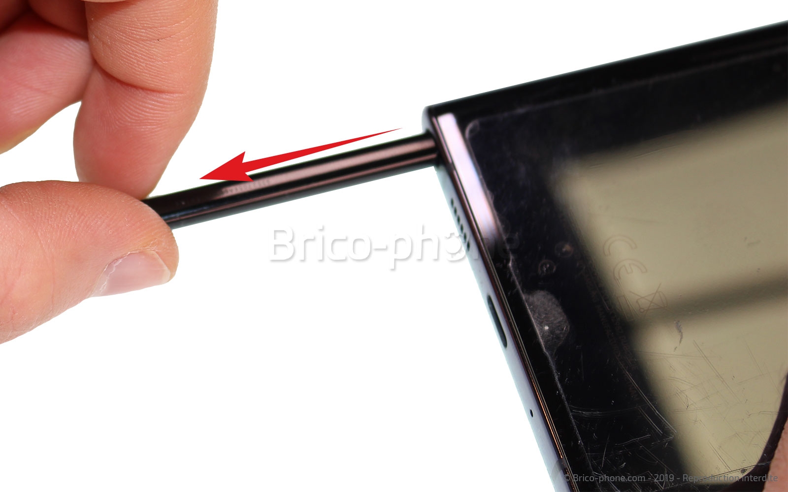 Changement du bloc écran pré-monté avec châssis sur Galaxy Note 10 Plus photo 3