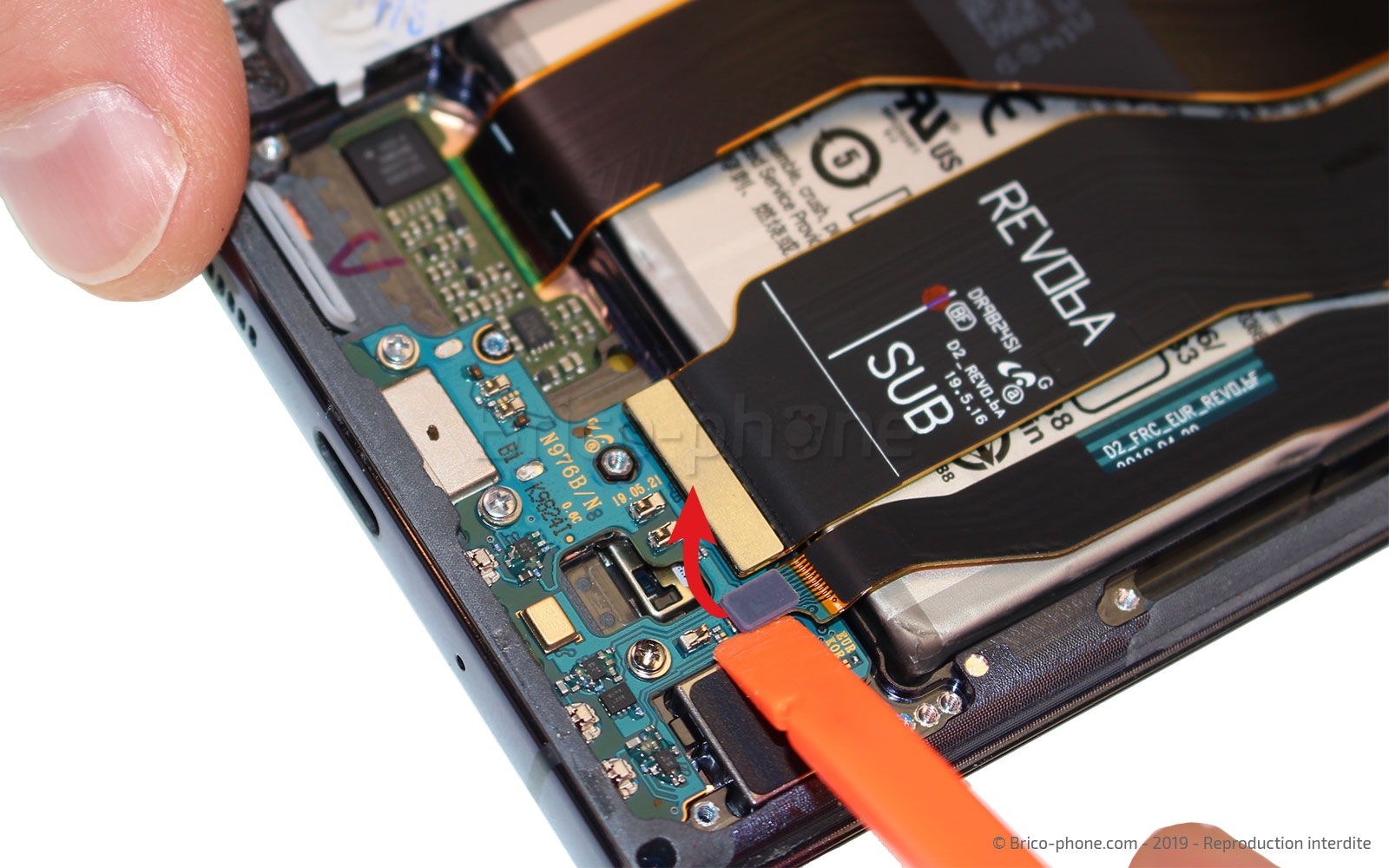 Changement du bloc écran pré-monté avec châssis sur Galaxy Note 10 Plus photo 1