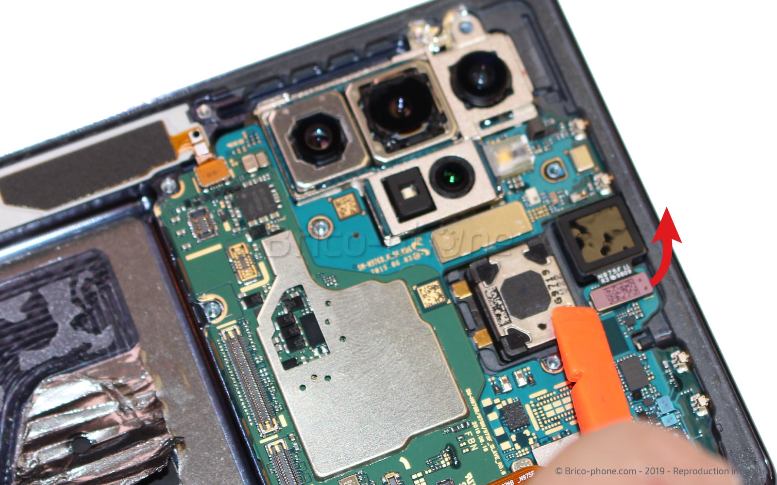 Changement du bloc écran pré-monté avec châssis sur Galaxy Note 10 Plus photo 1