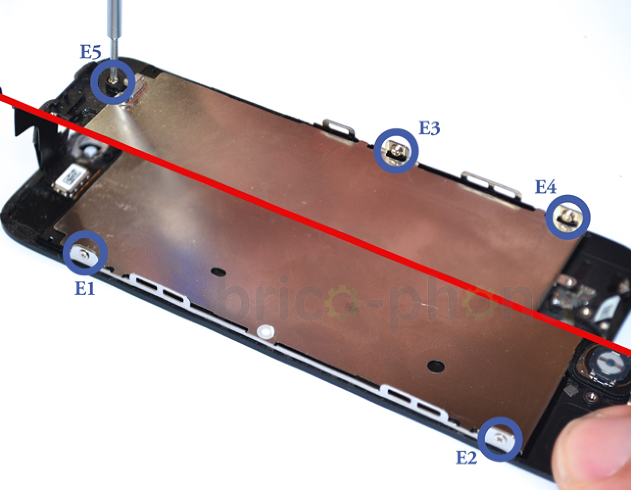 Changement d'écran (vitre+LCD) sans éléments prémontés sur iPhone 5S photo 1