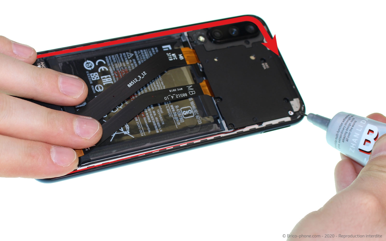 Changement de batterie sur Mi A3 photo 2