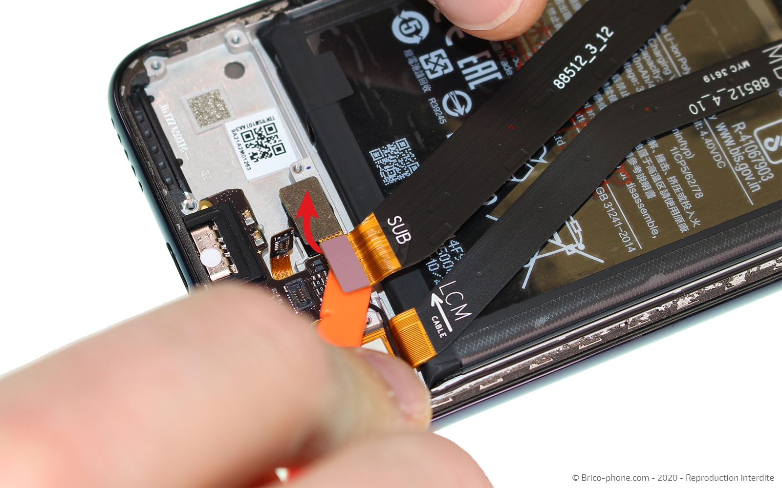 Changement du connecteur de charge sur Mi A3 photo 2