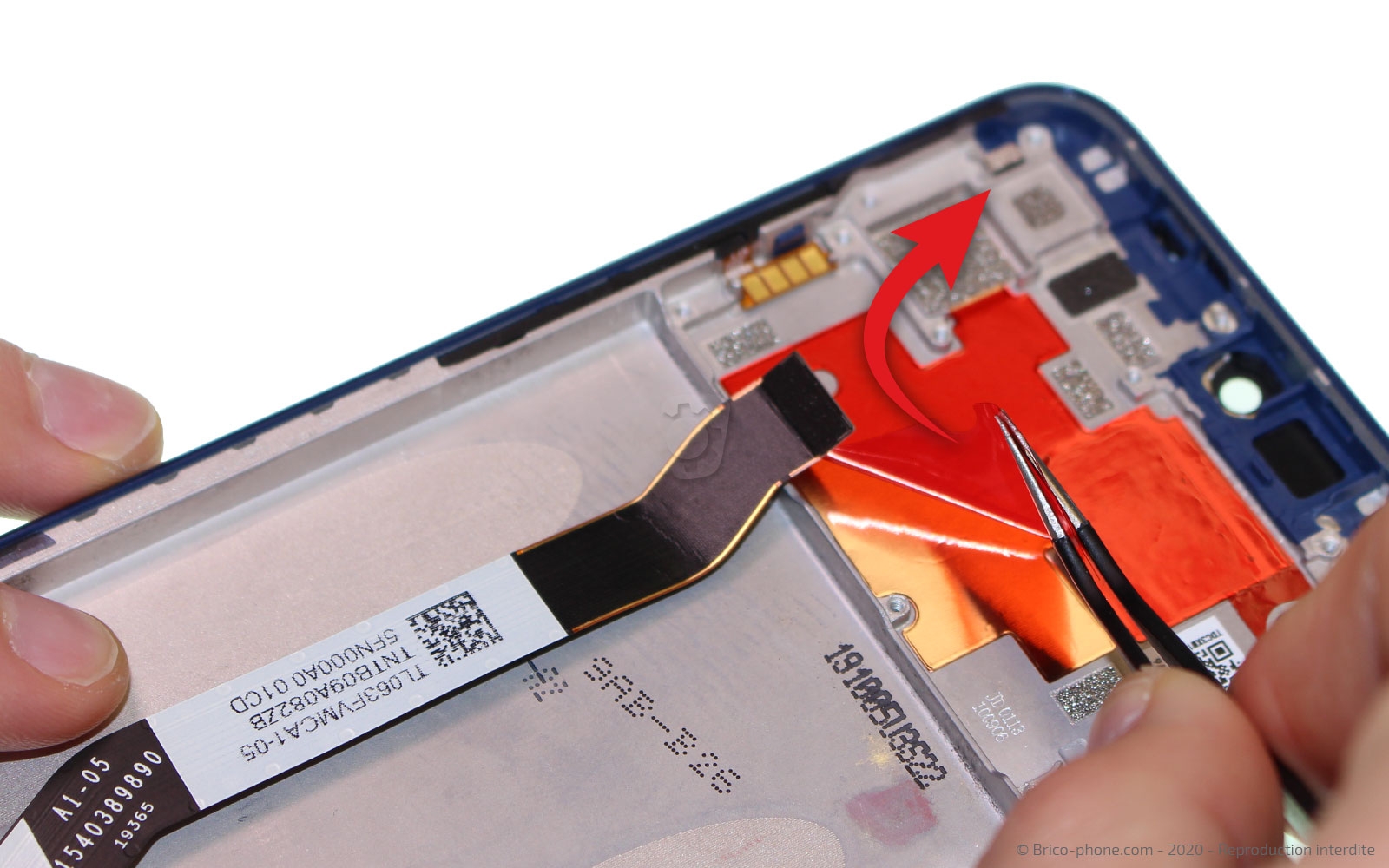 Changement du bloc écran sur châssis sur Redmi Note 8T photo 2