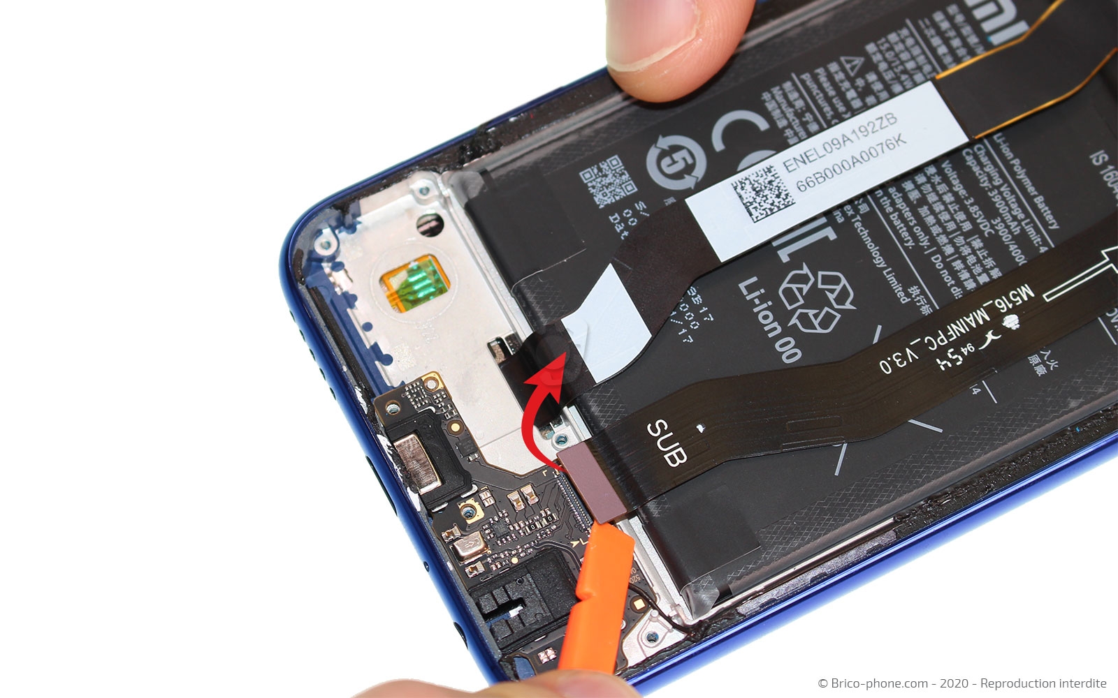 Changement de batterie sur Redmi Note 8T photo 3