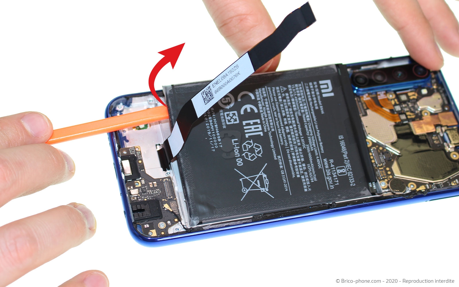 Changement de batterie sur Redmi Note 8T photo 2