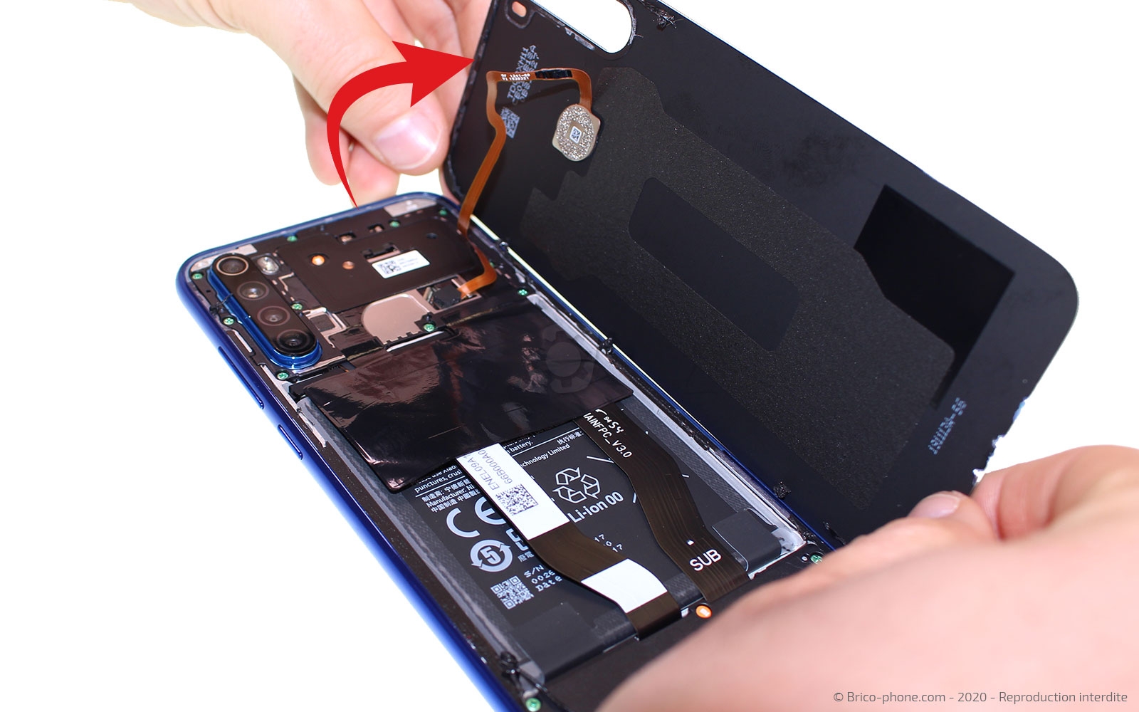 Changement de batterie sur Redmi Note 8T photo 2