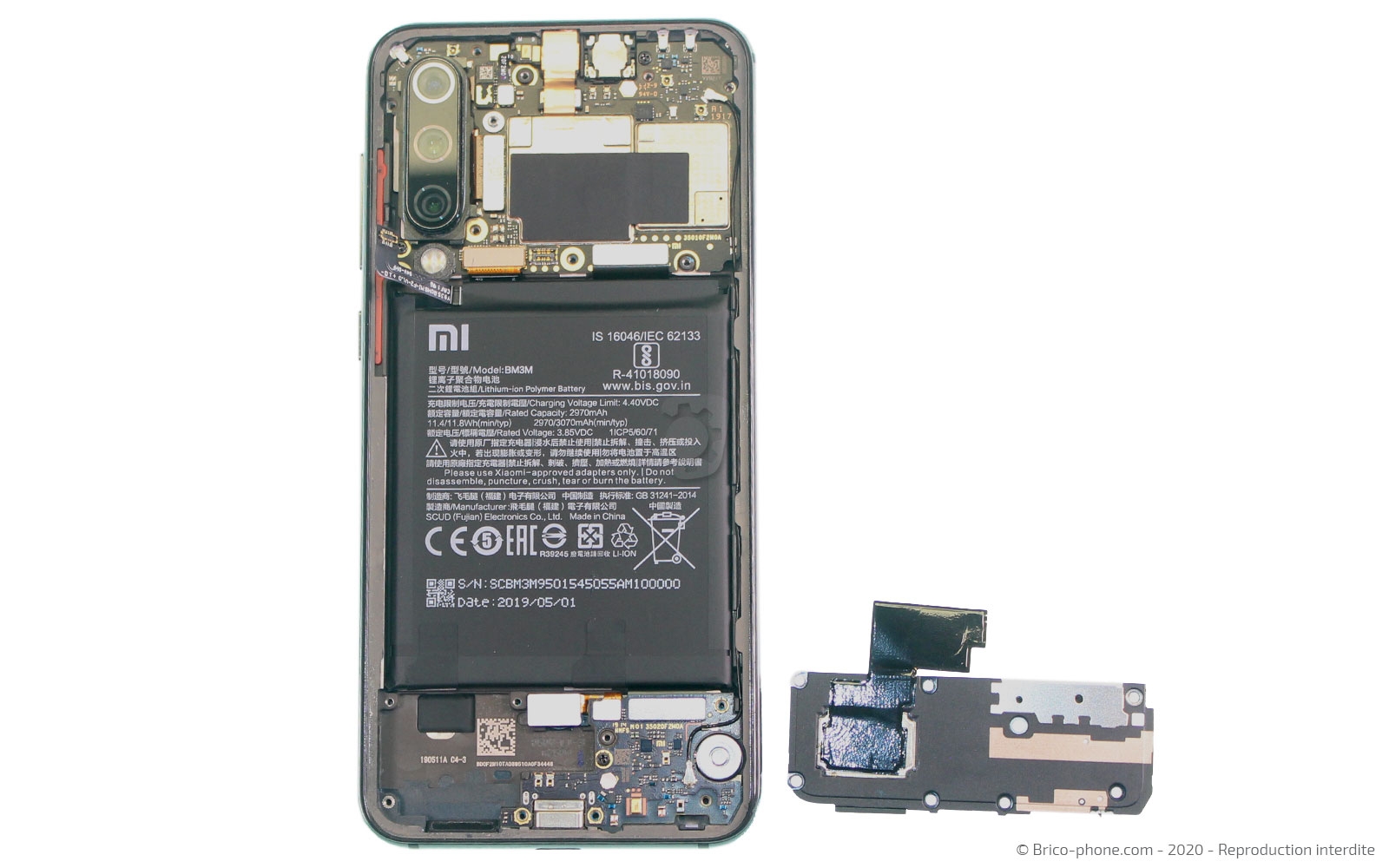 Changement de la batterie sur Mi 9 SE photo 3