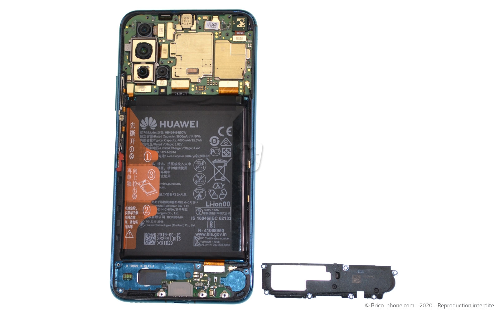 Démontage complet sur Honor 20 Pro photo 3