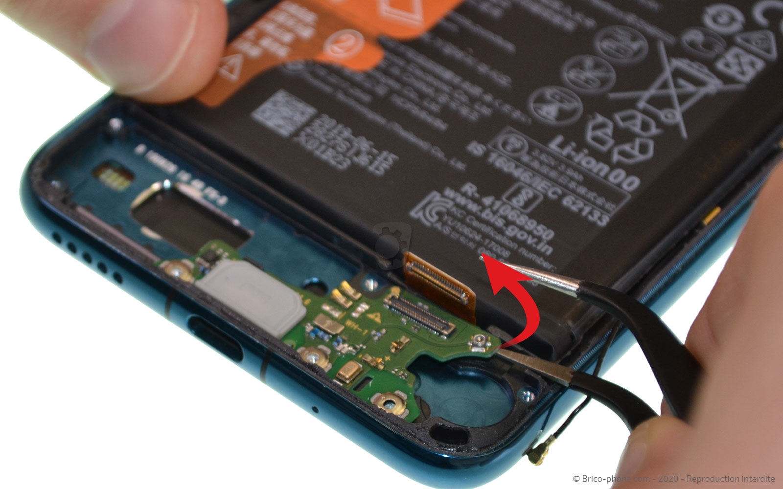 Changement du connecteur de charge sur Honor 20 Pro photo 3