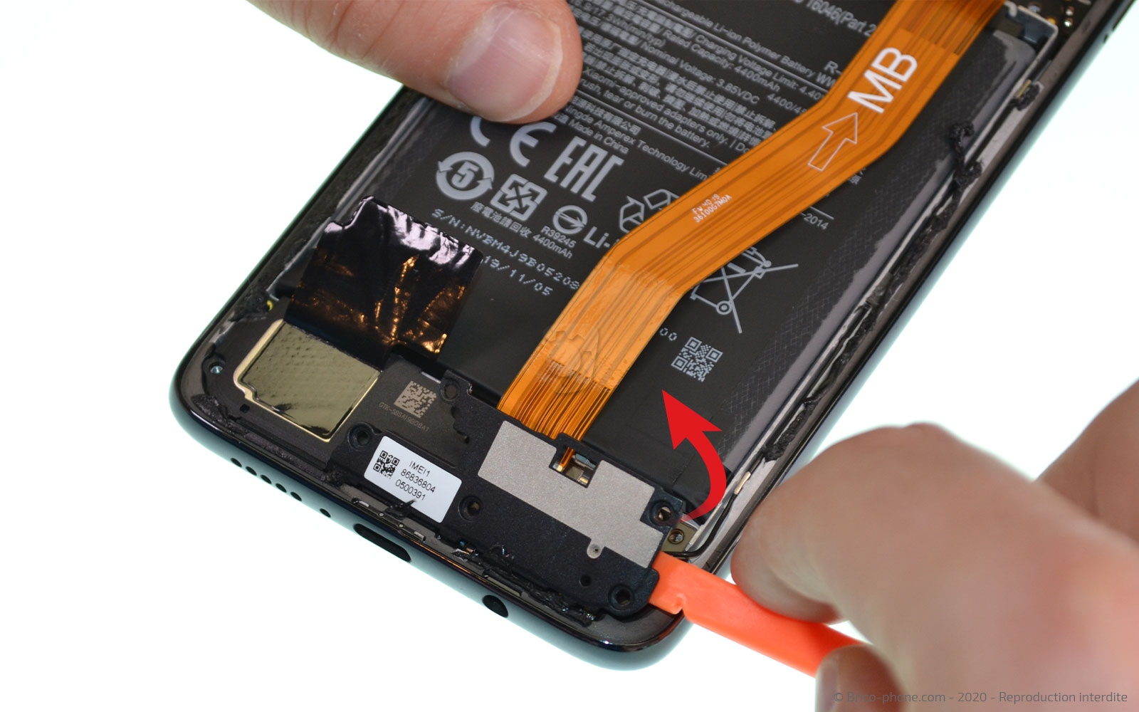 Changement du connecteur de charge sur Redmi Note 8 Pro photo 3