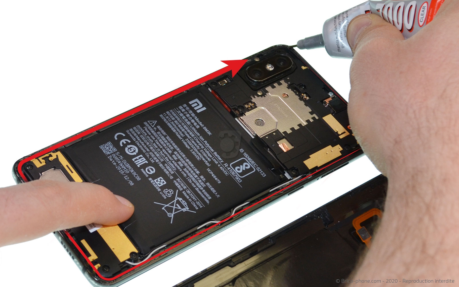 Changement de la vitre arrière sur Mi Mix 3 photo 1