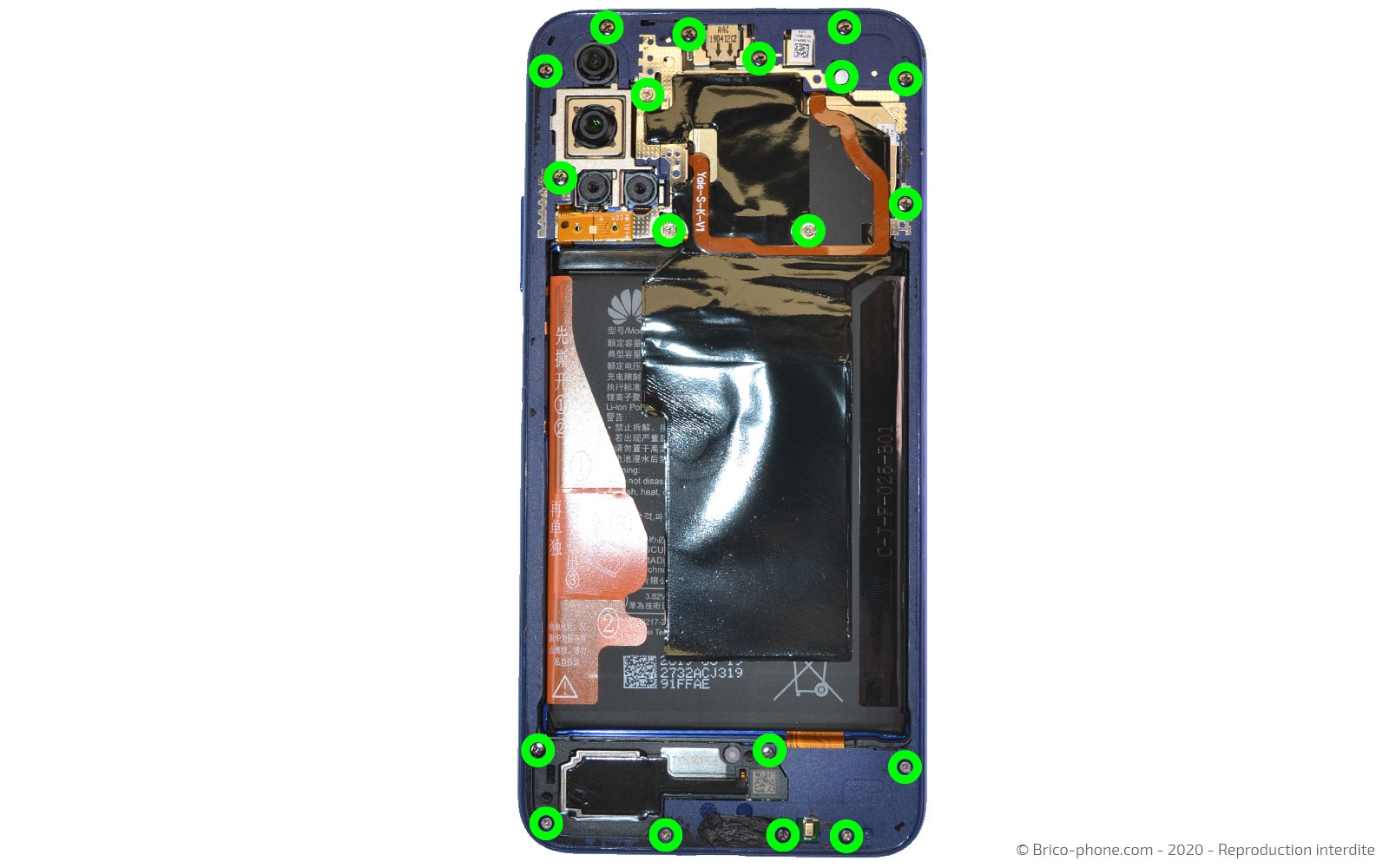 Démontage complet sur Honor 20 photo 1