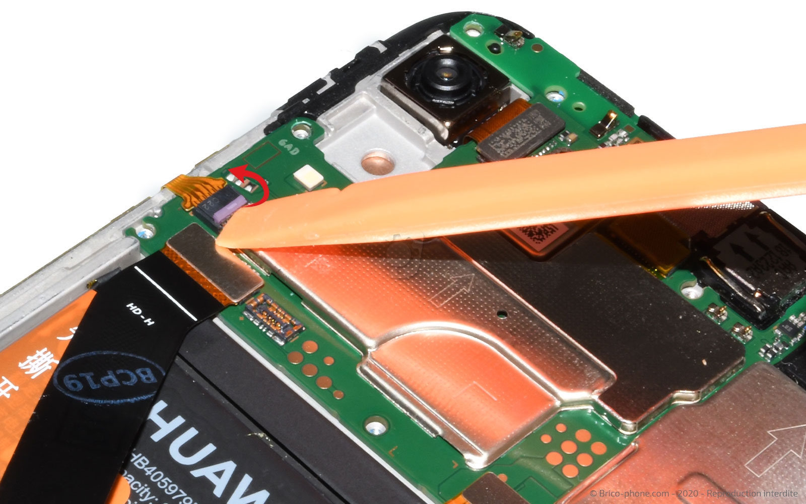 Changement de bloc écran avec batterie sur Y6 2019 photo 1