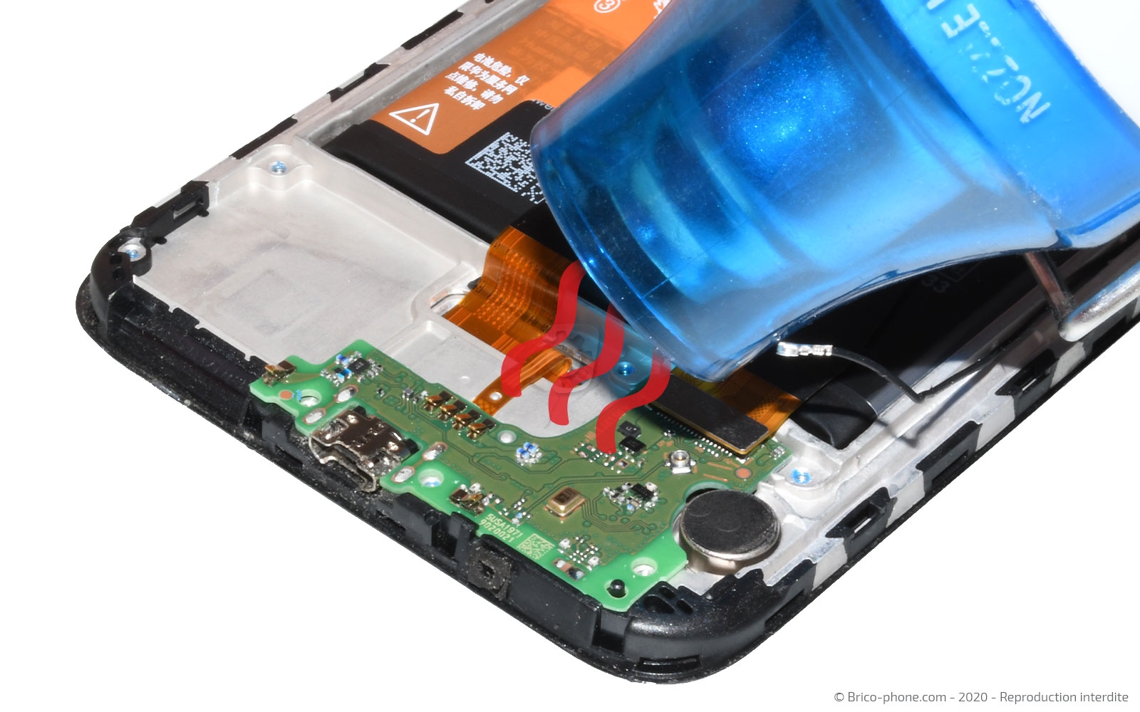 Changement de bloc écran avec batterie sur Y6 2019 photo 1