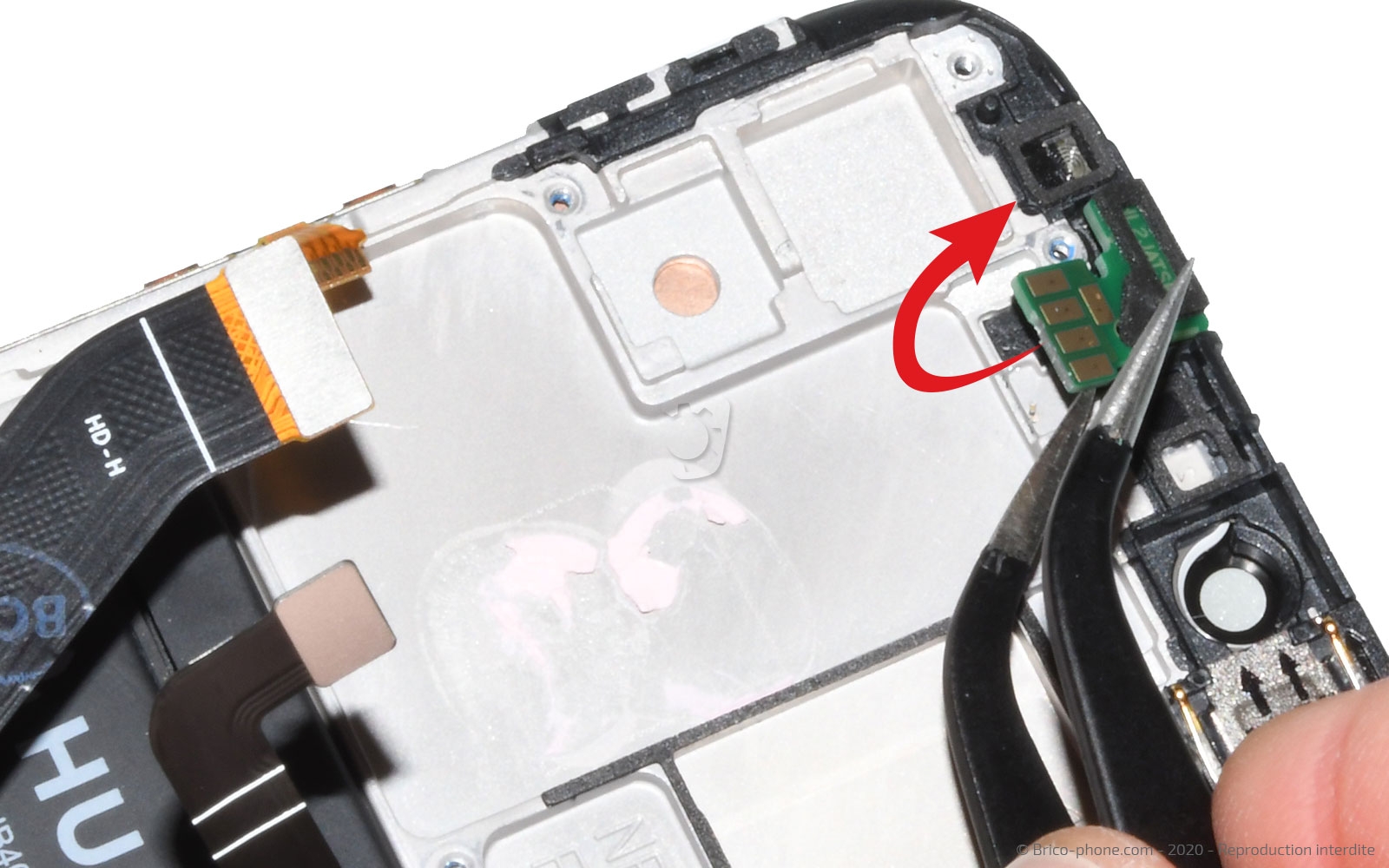 Changement de bloc écran avec batterie sur Y6 2019 photo 2