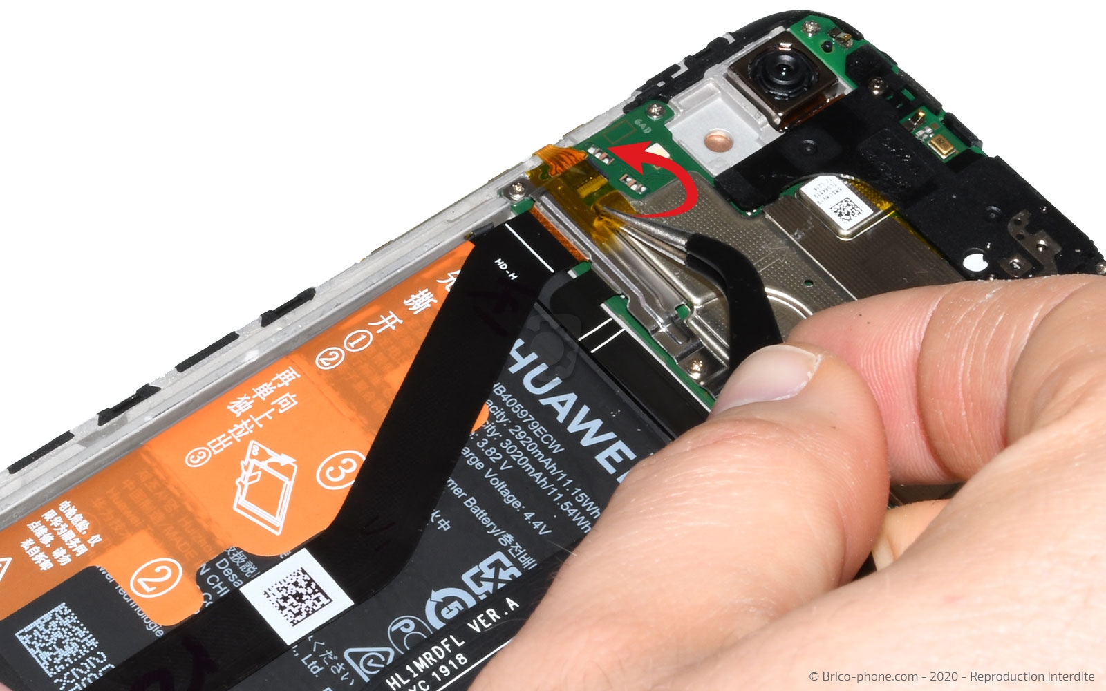 Changement du connecteur de charge sur Y6 2019 photo 1