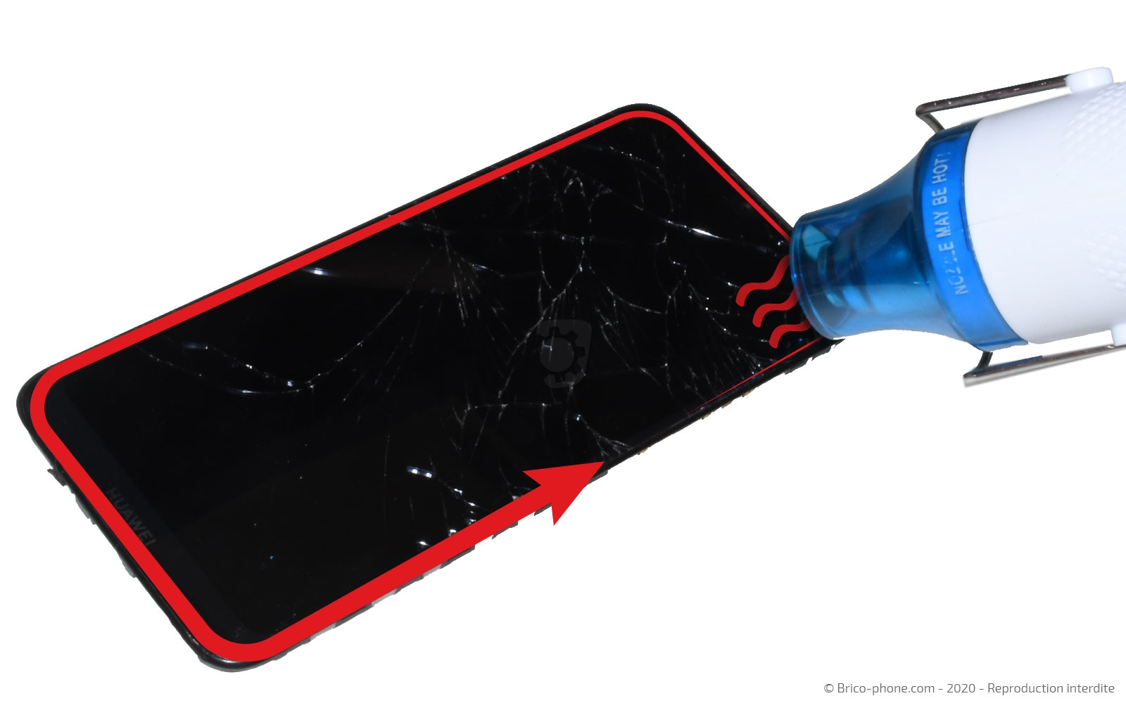 Changement d'écran (vitre + LCD) sur Y6 2019 photo 2