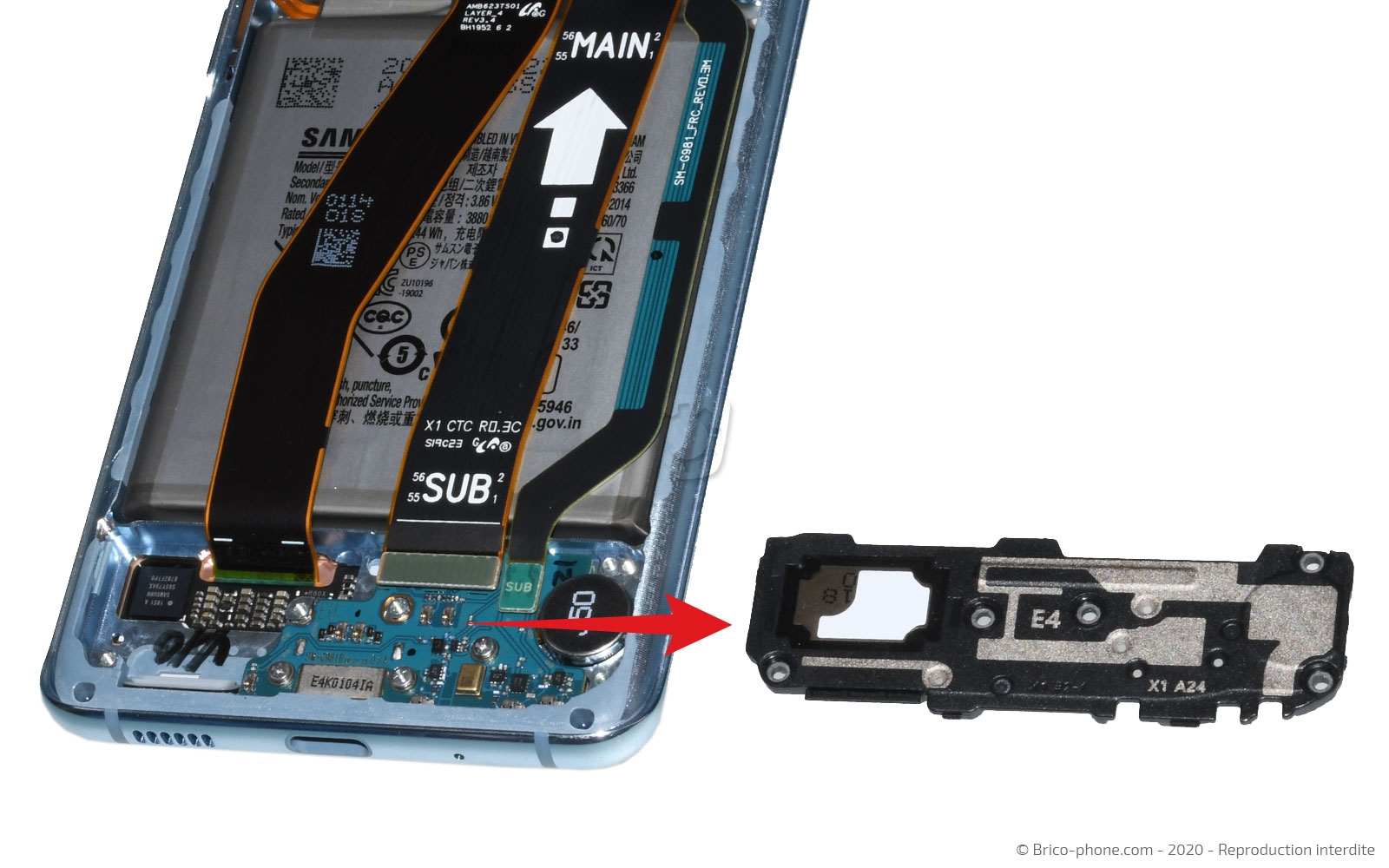 Changement du connecteur de charge sur Galaxy S20 photo 3
