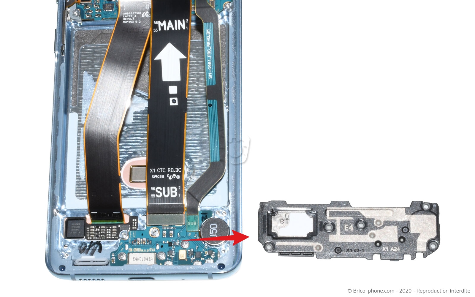 Changement du bloc écran  sur Galaxy S20 photo 3
