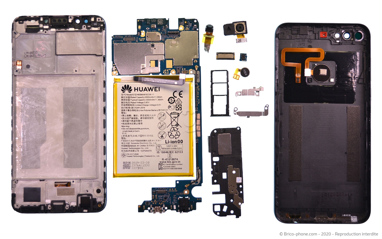 Démontage complet sur Y7 2018 photo 1
