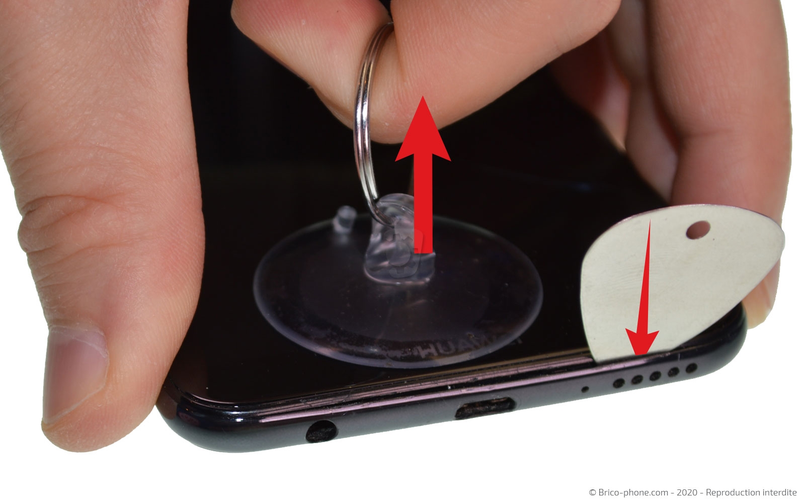 Changement de bloc écran avec batterie sur Y7 2018 photo 1