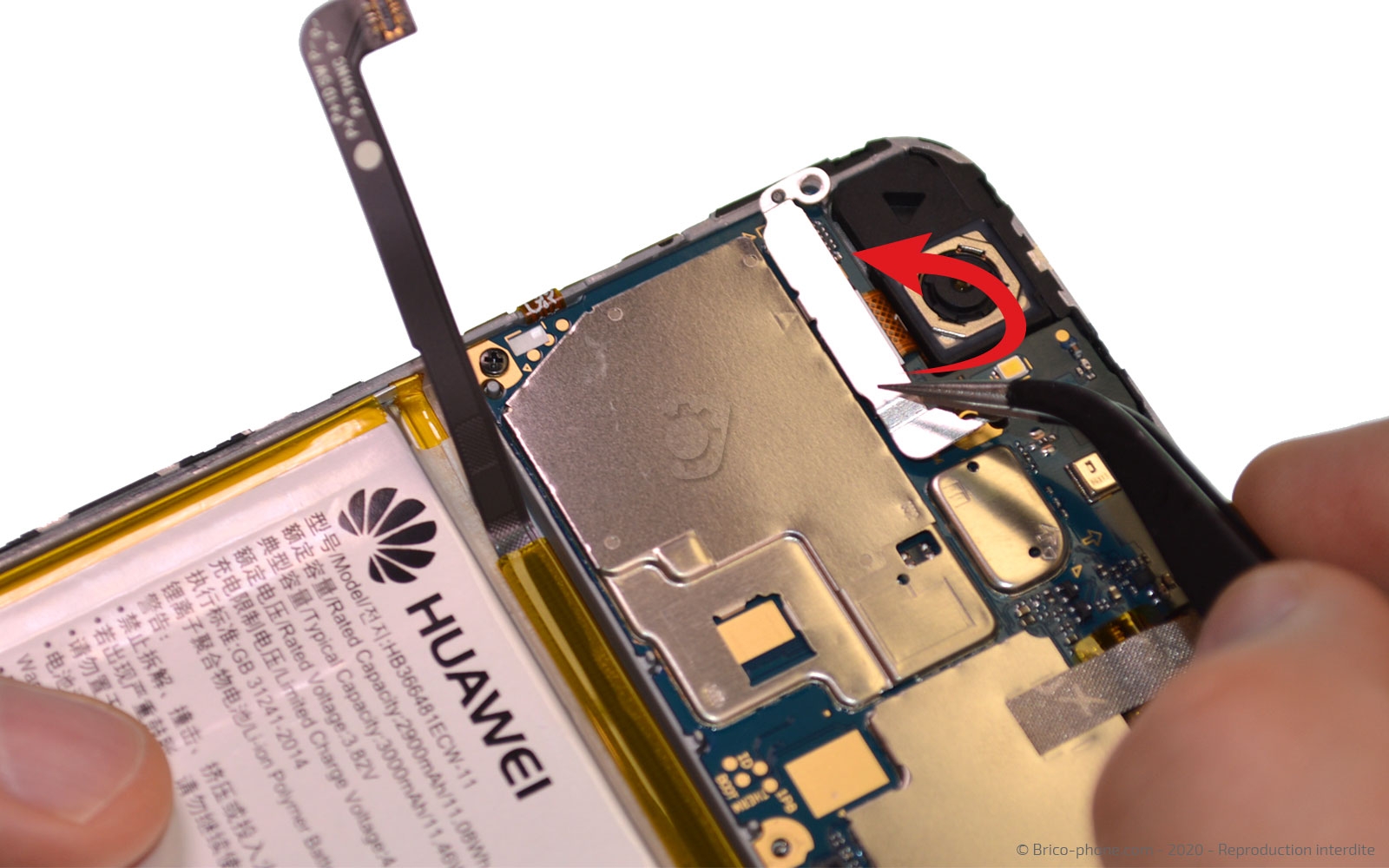 Changement de bloc écran avec batterie sur Y7 2018 photo 2