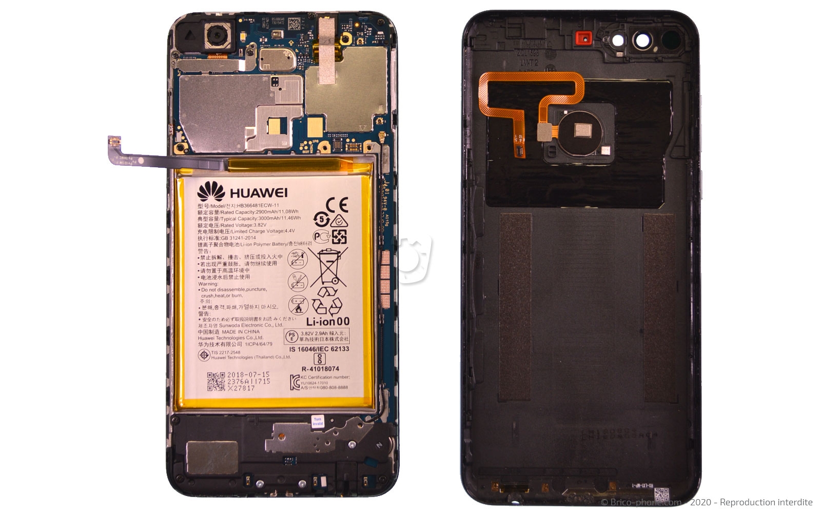 Changement de batterie sur Y7 2018 photo 2