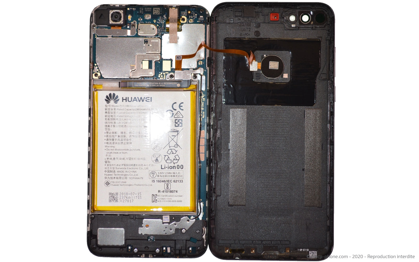 Changement de batterie sur Y7 2018 photo 4