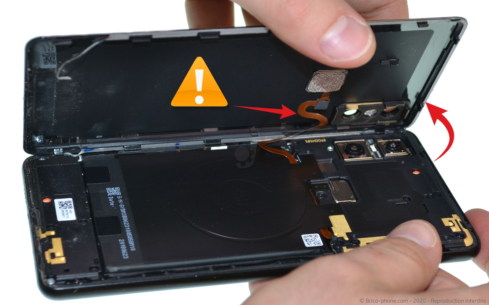 Changement de vitre arrière sur Mi Mix 2S photo 1