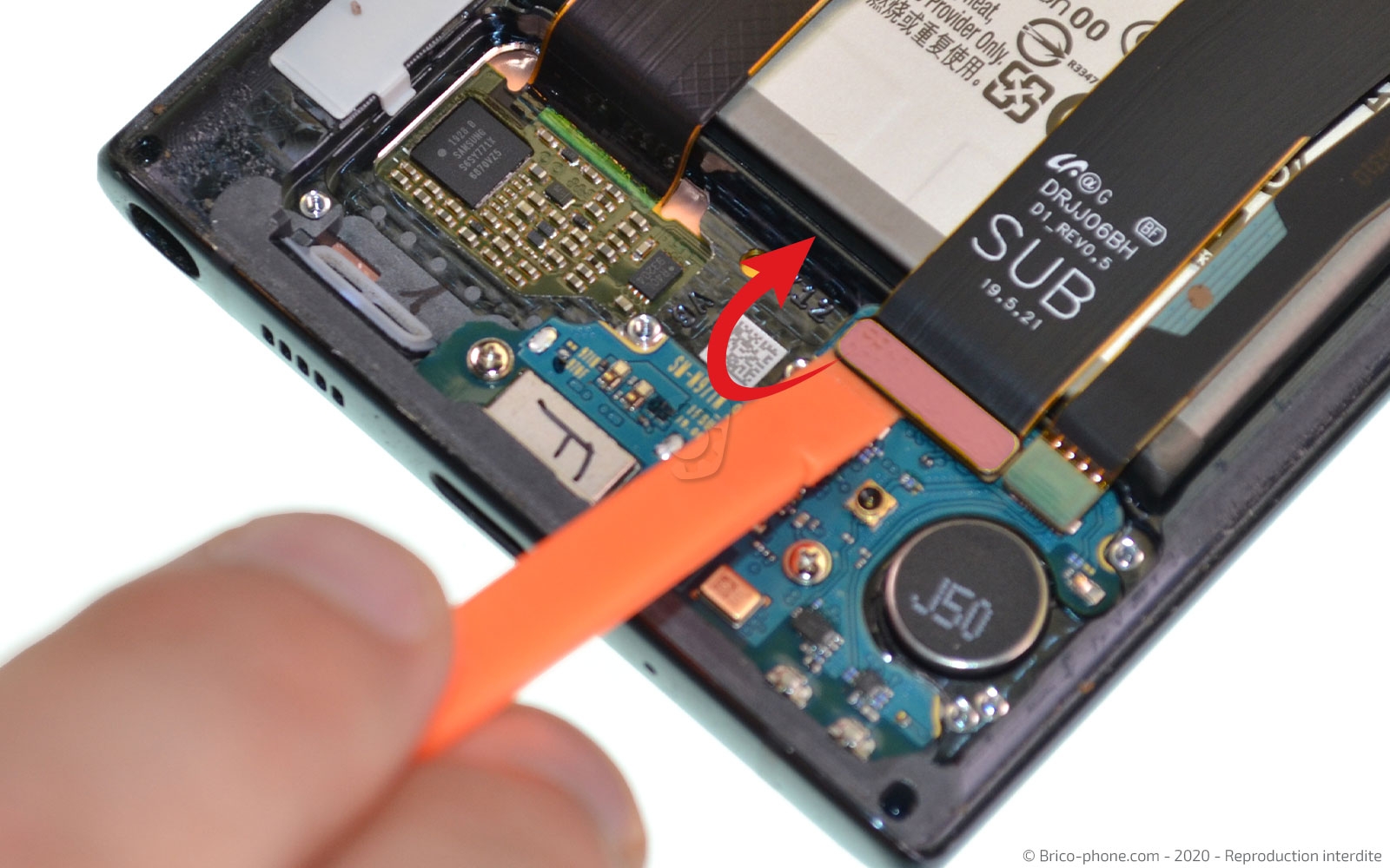 Changement du connecteur de charge sur Galaxy Note 10 photo 2