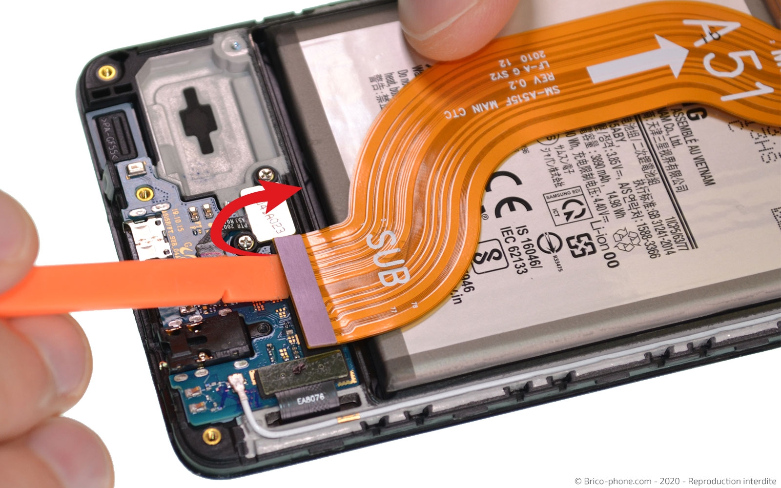 Changement de batterie  sur Galaxy A51 photo 2