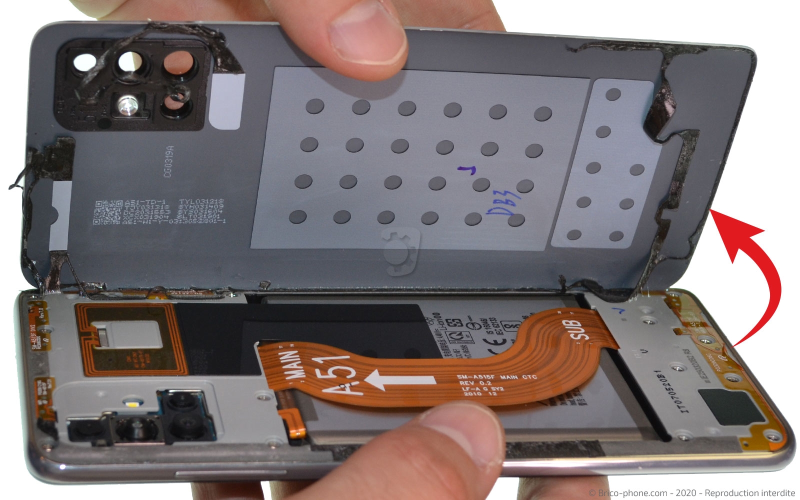 Changement du bloc écran  sur Galaxy A51 photo 3