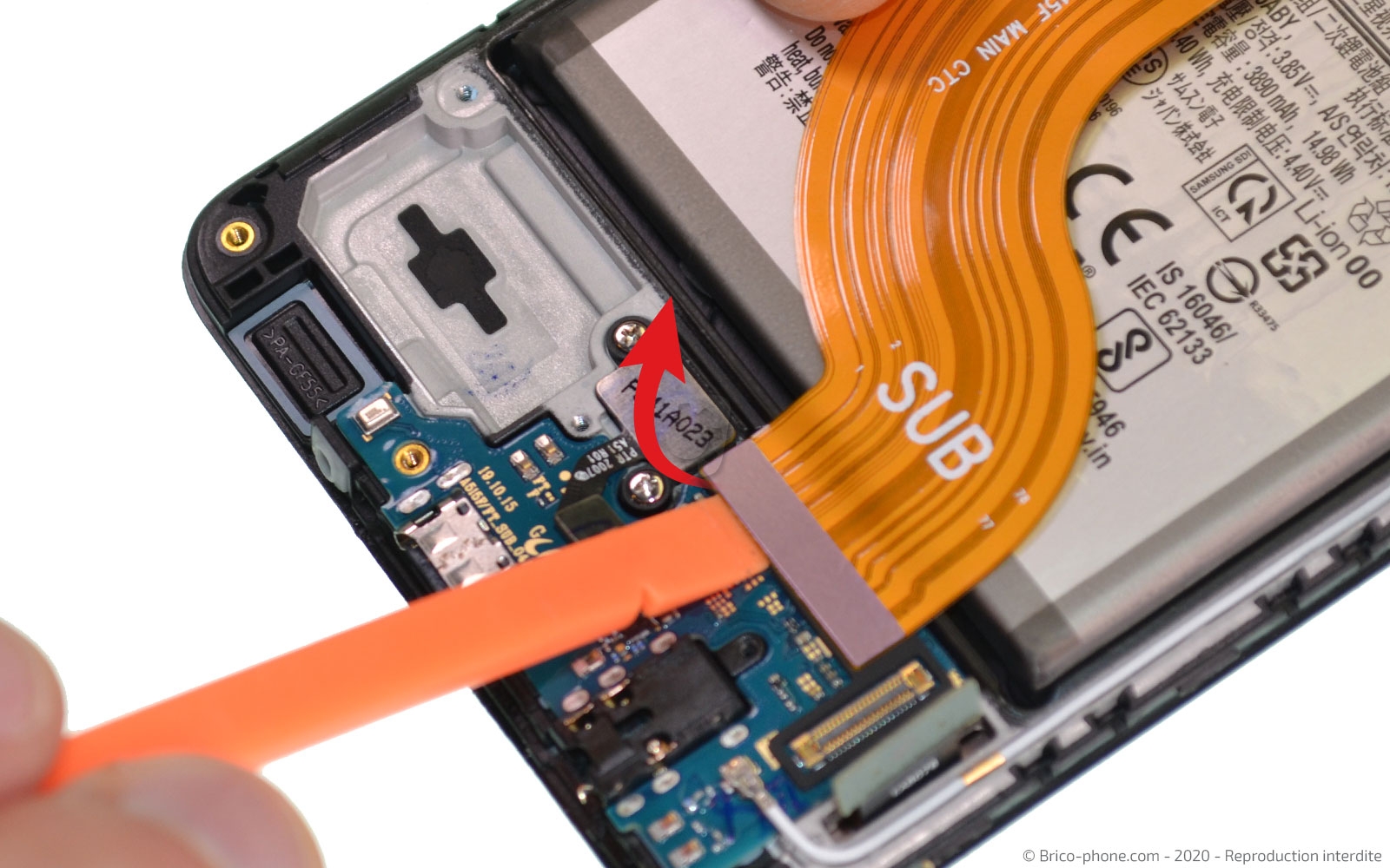 Changement du connecteur de charge sur Galaxy A51 photo 4