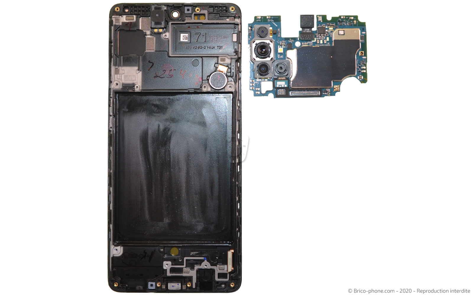 Changement du bloc écran sur Galaxy A71 photo 4