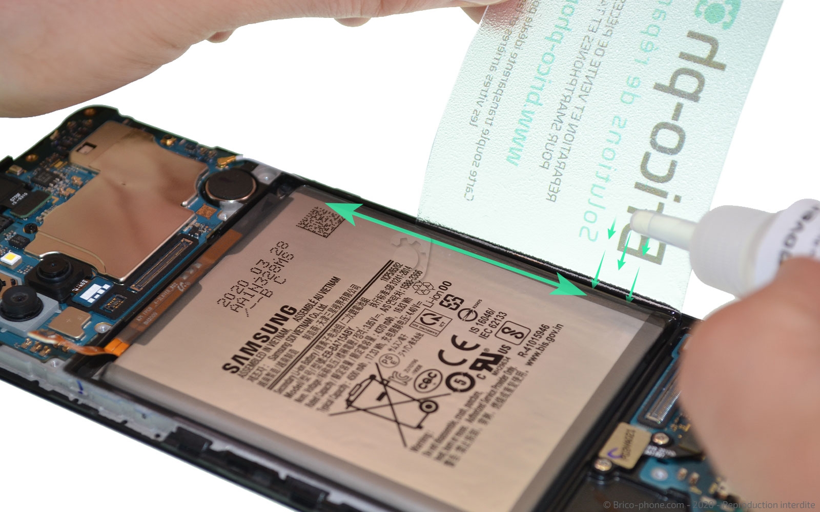 Changement de batterie sur Galaxy A71 photo 1