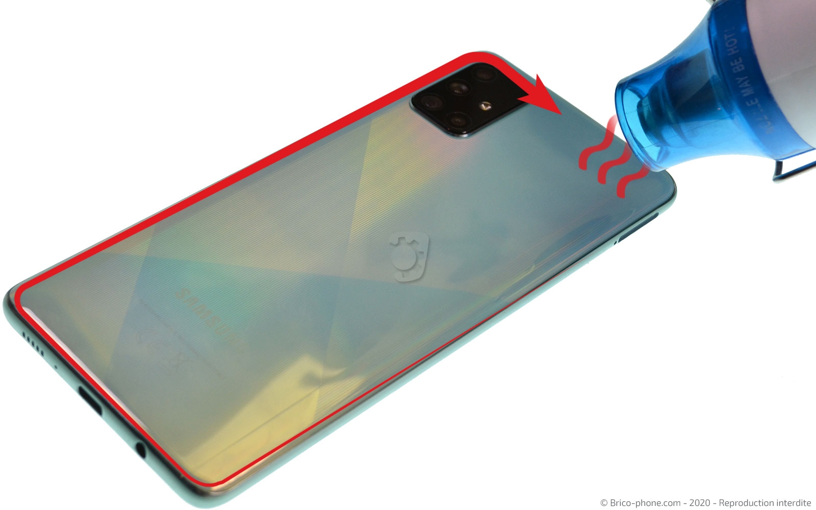 Changement de la vitre arrière sur Galaxy A71 photo 2