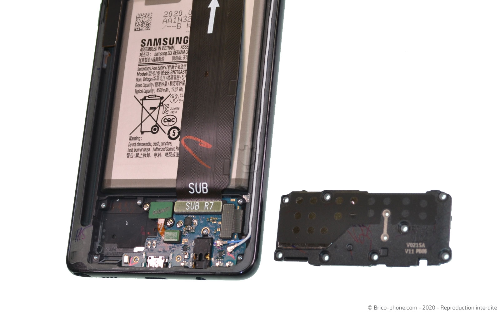 Changement de batterie sur Galaxy Note 10 Lite photo 3