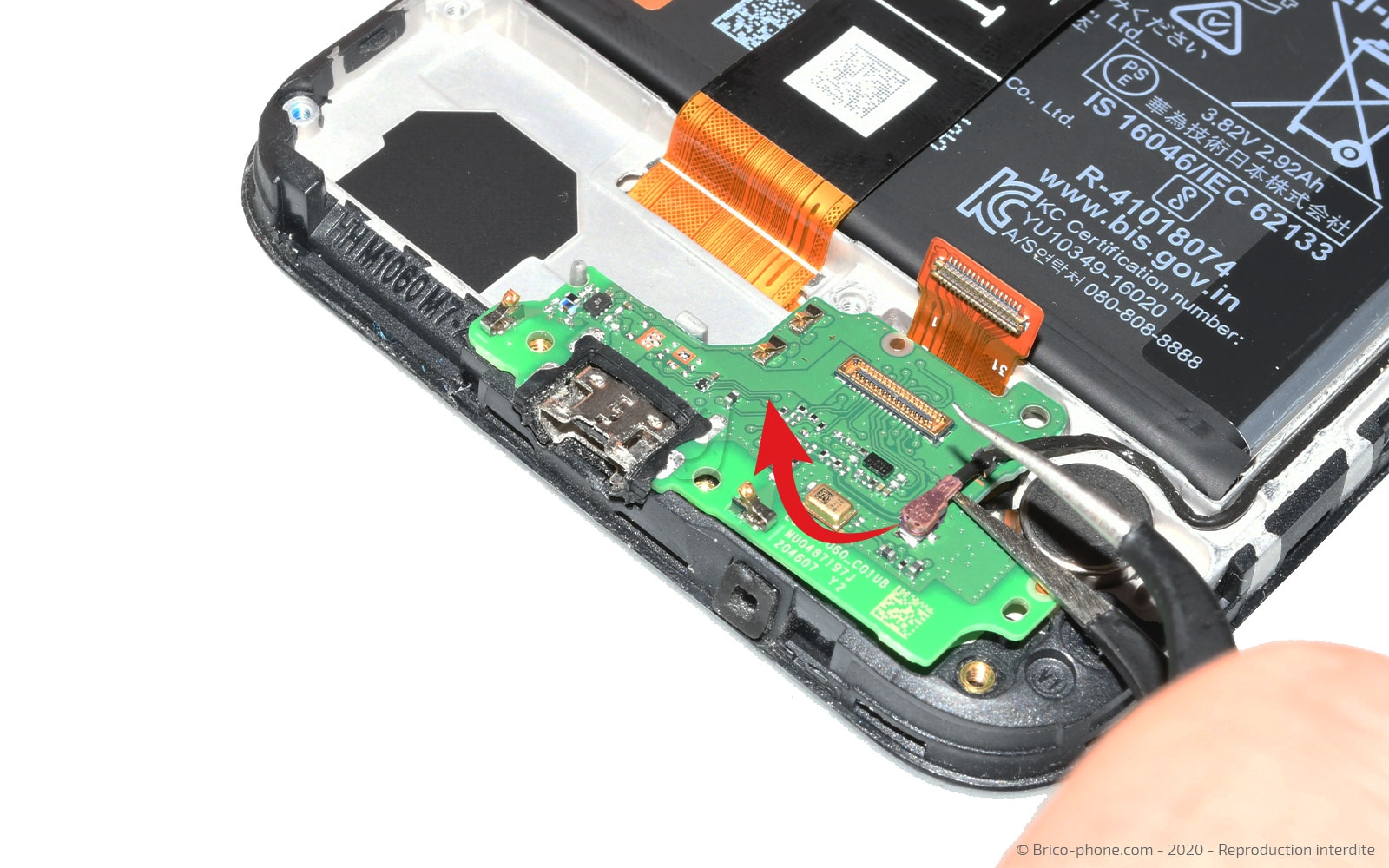 Changement du connecteur de charge sur Y5 2019 photo 2