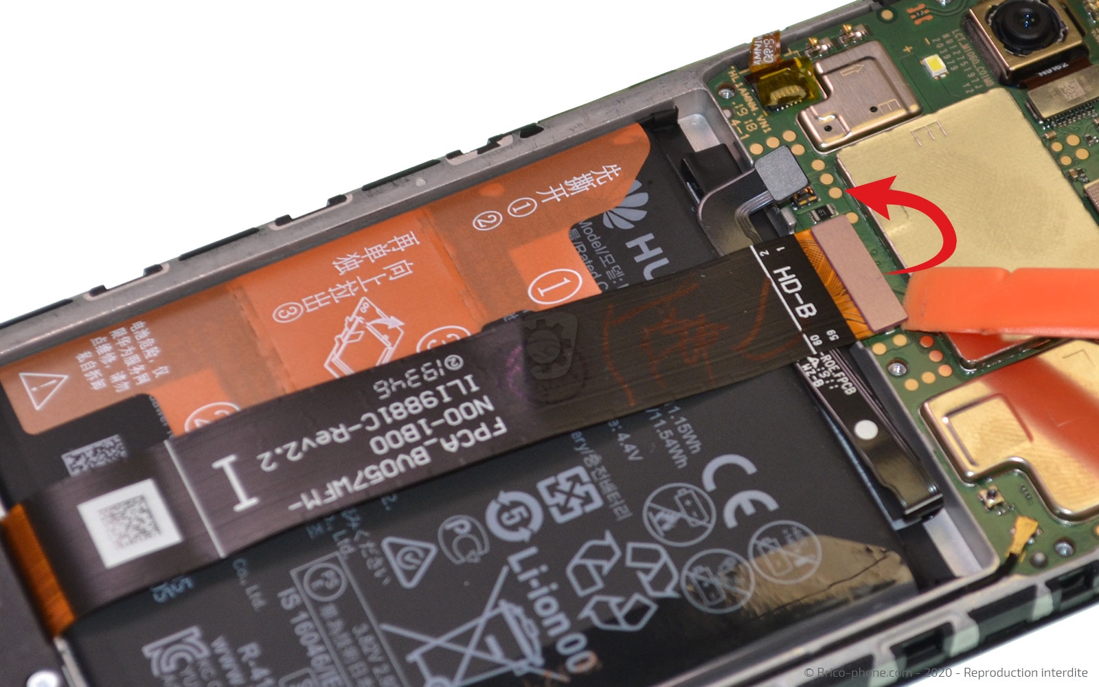 Changement de batterie sur Y5 2019 photo 2