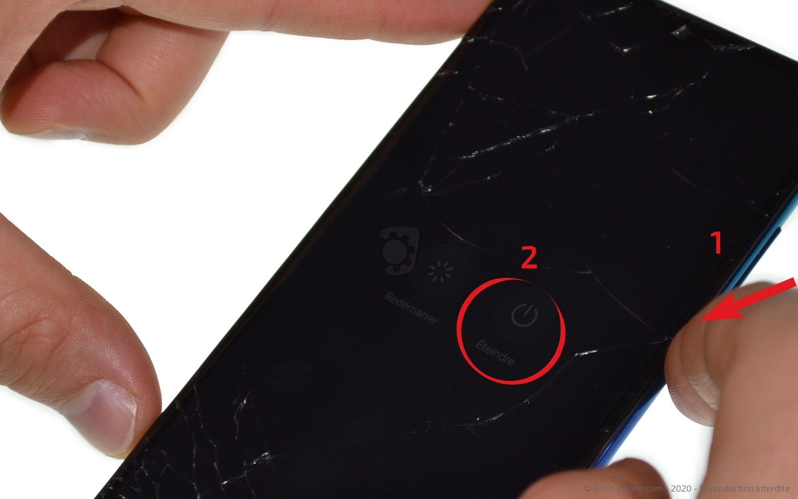 Changement d'écran  ( vitre + LCD ) sur P Smart 2020 photo 3