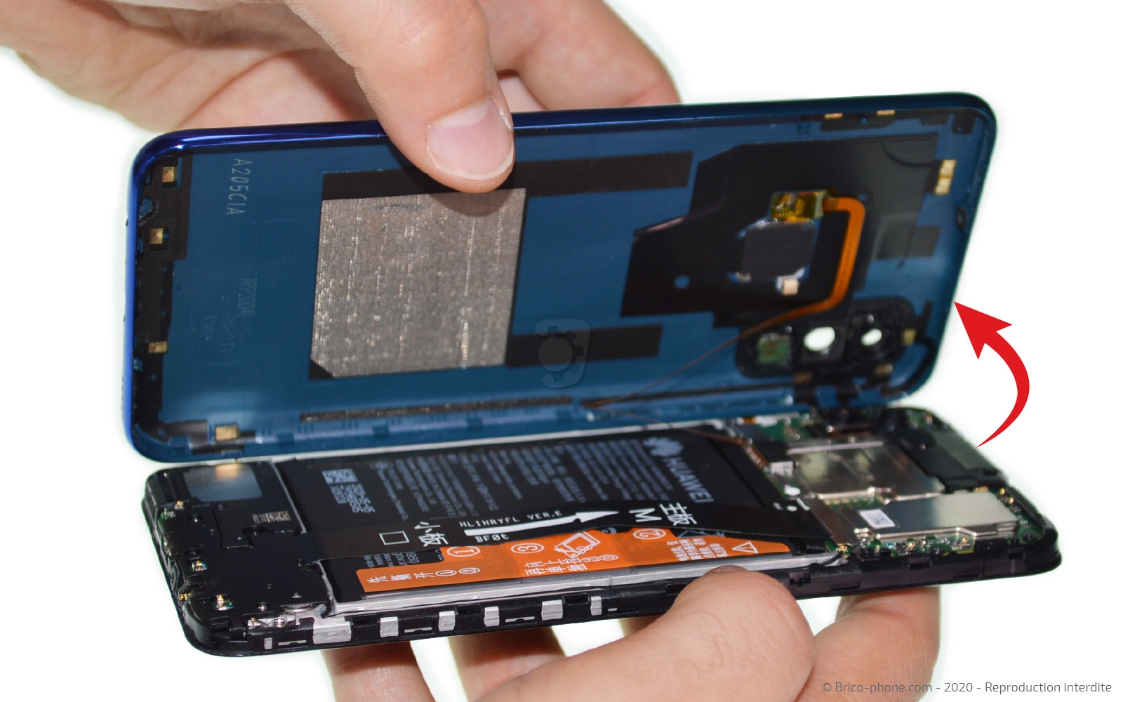 Changement d'écran  ( vitre + LCD ) sur P Smart 2020 photo 3