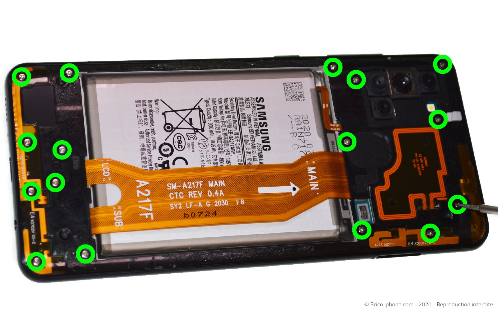 Démontage complet sur Galaxy A21s photo 1