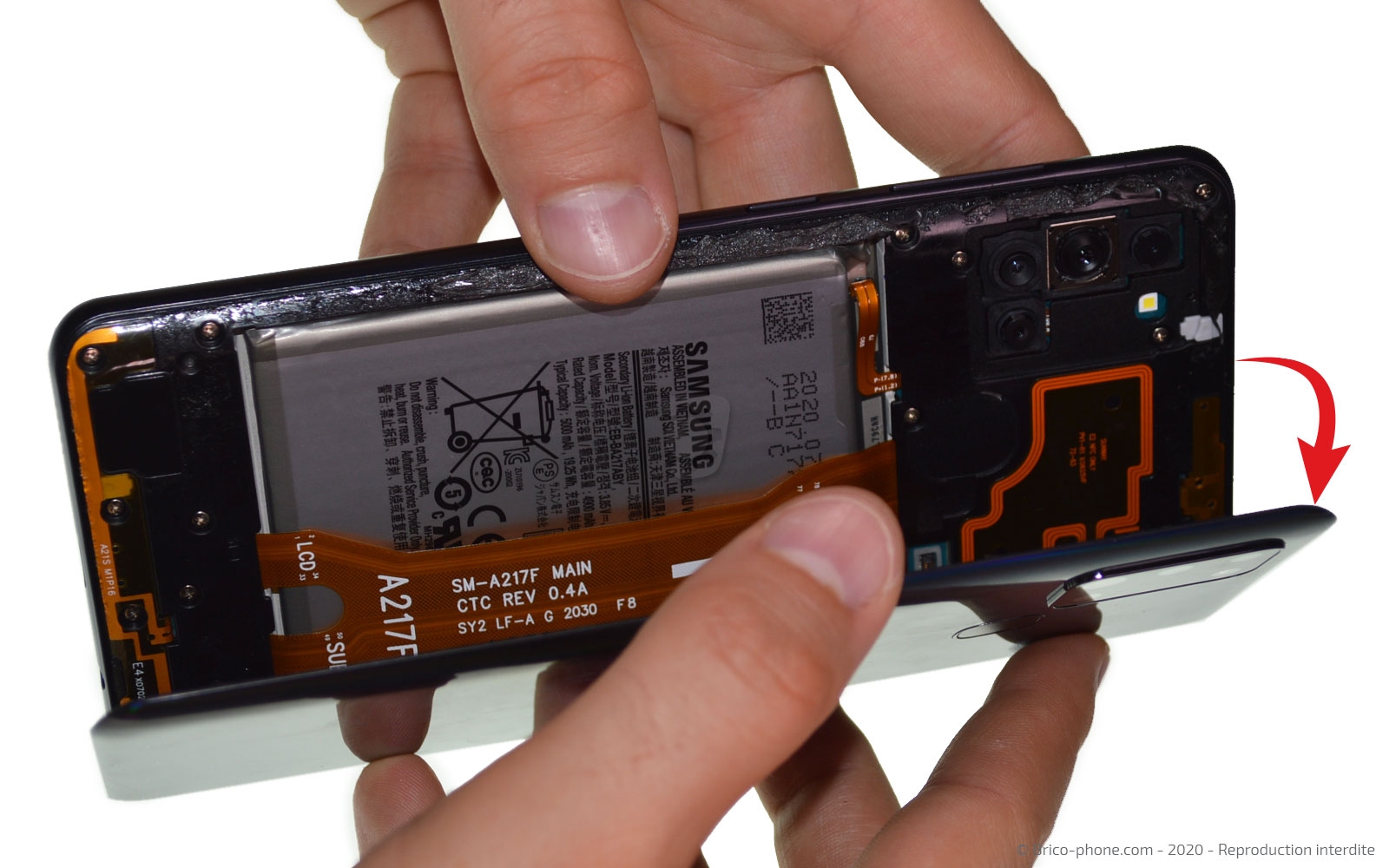 Changement de batterie sur Galaxy A21s photo 3