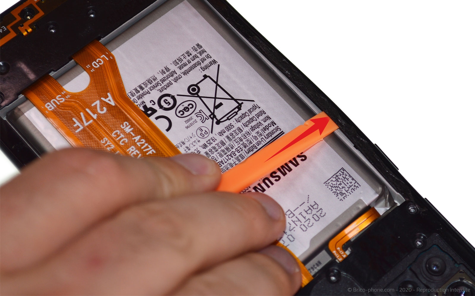 Changement du bloc écran sur Galaxy A21s photo 2