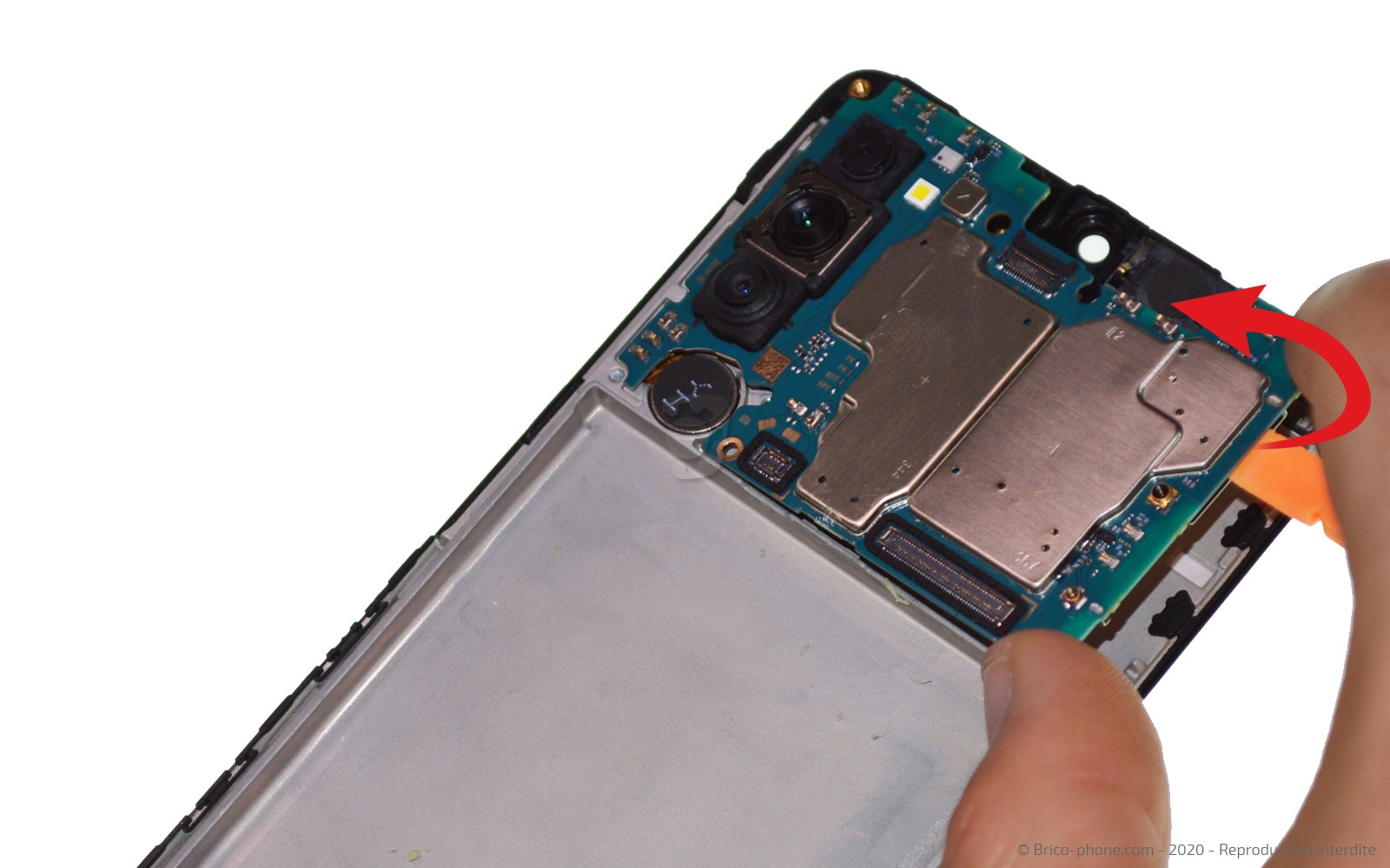 Changement du bloc écran sur Galaxy A41 photo 4