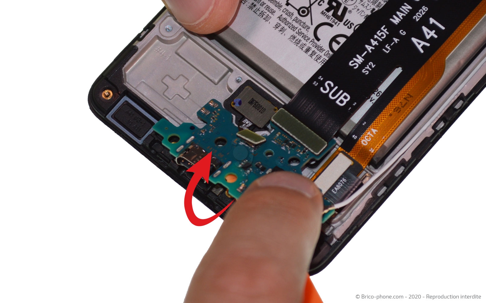 Changement du connecteur de charge sur Galaxy A41 photo 3